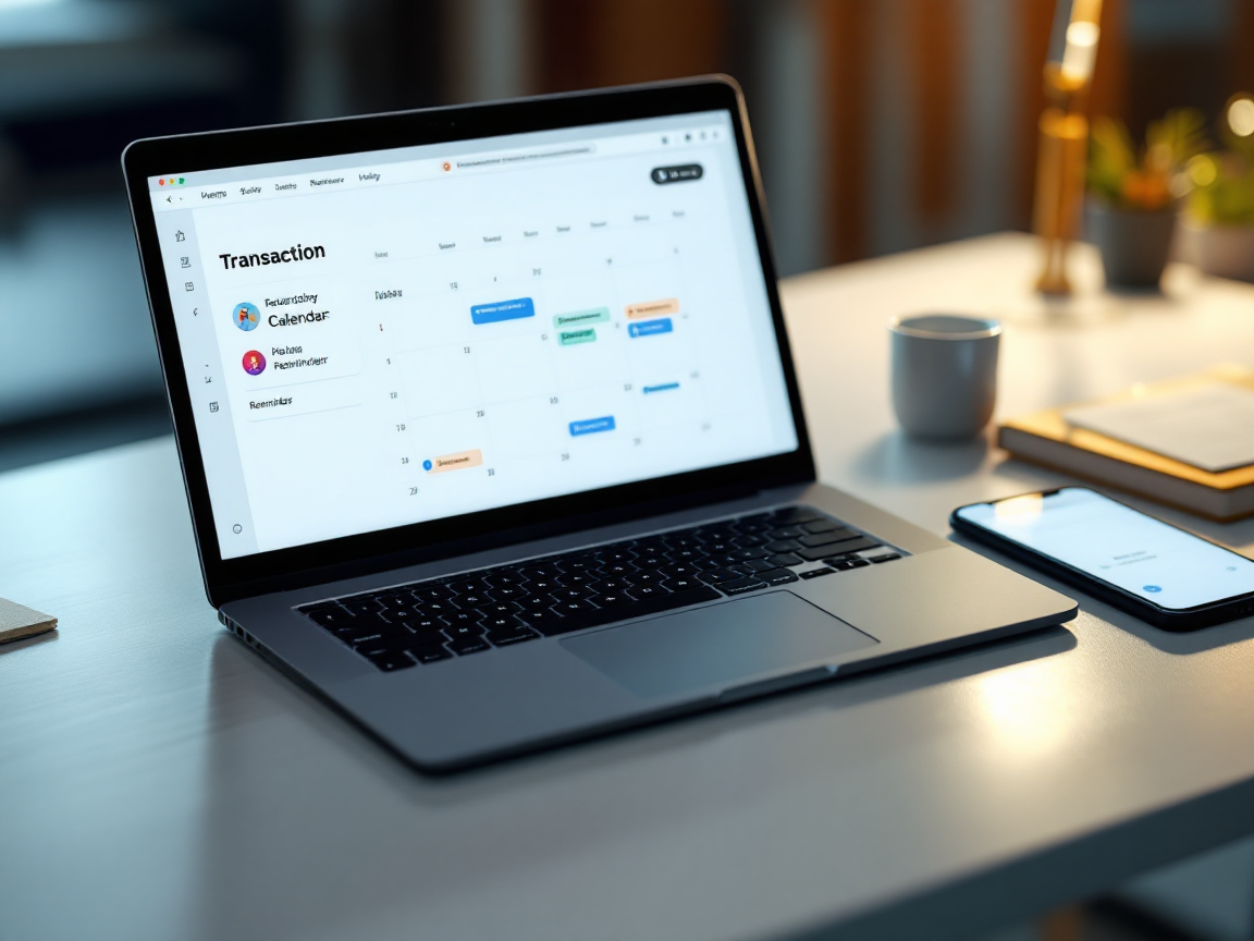 Realtor checking transaction timeline with a coordinator