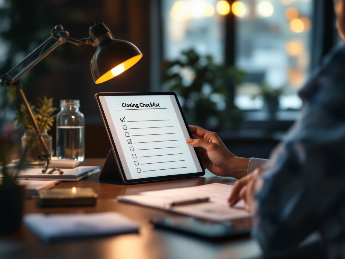 Realtor checking transaction timeline with a coordinator