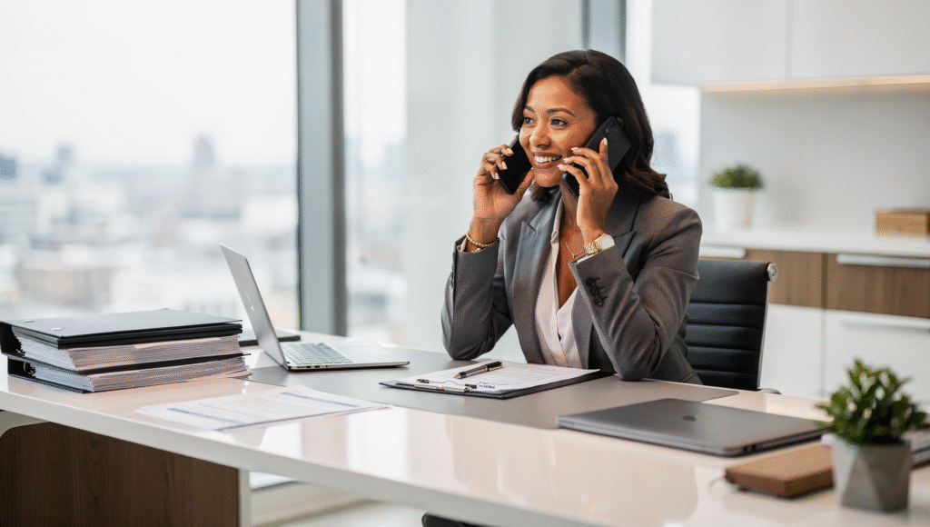 Real estate transaction checklist and timeline management on a laptop