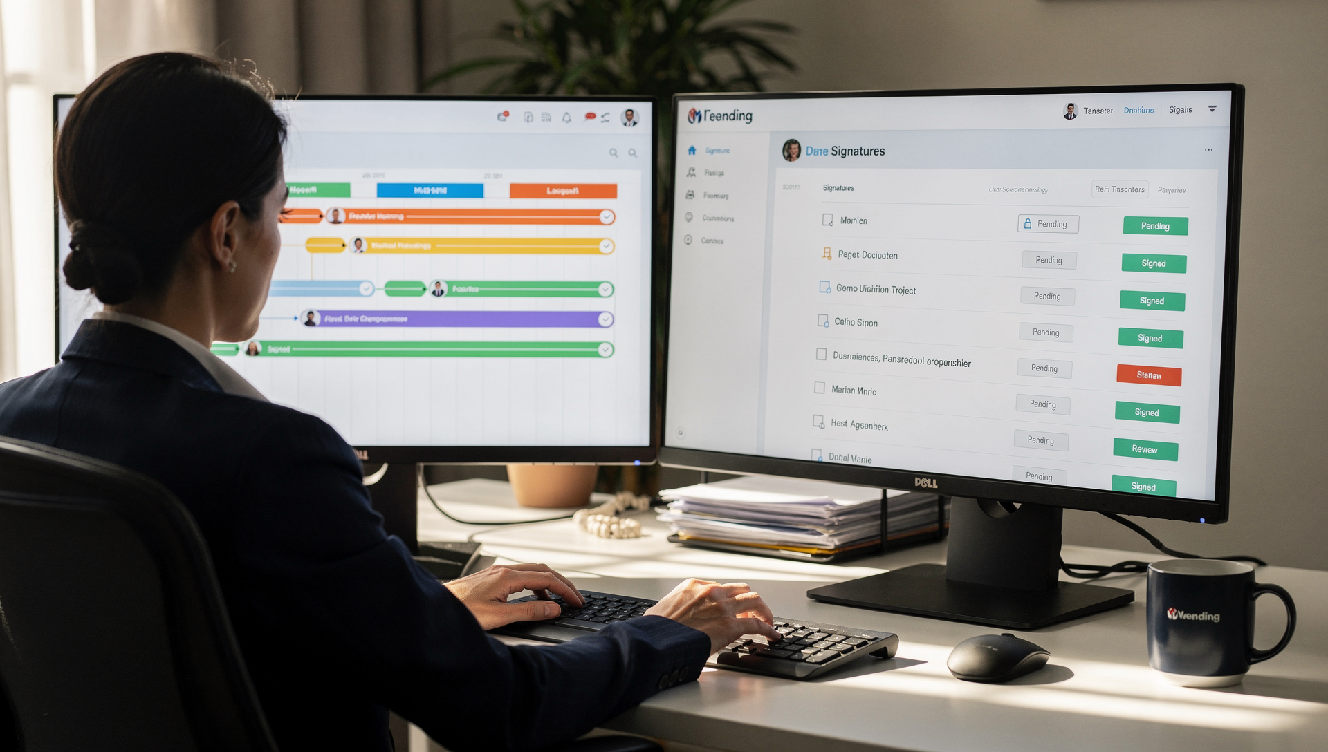 Realtor using a checklist to hire a transaction coordinator and stay organized