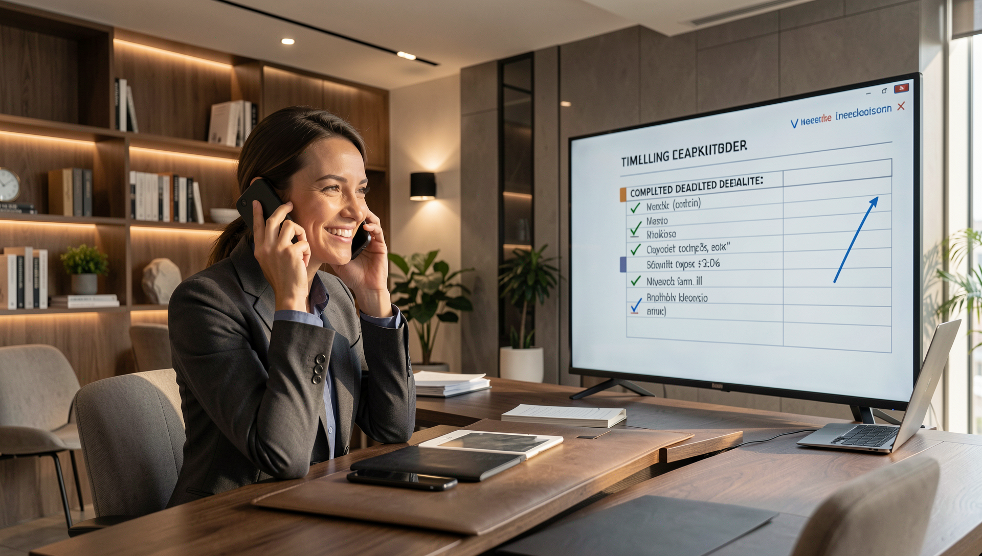 Realtor reviewing a transaction checklist with a coordinator