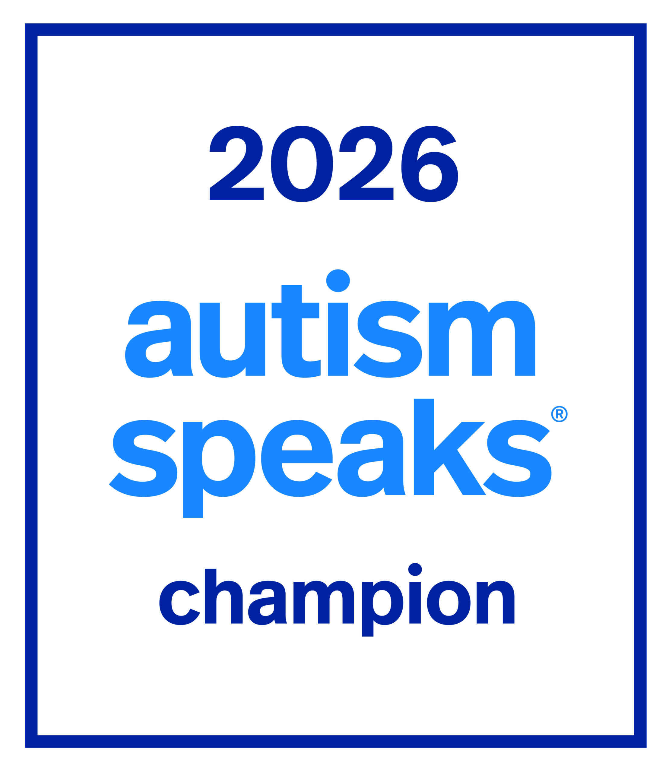 2026 Autism Speaks Champion seal
